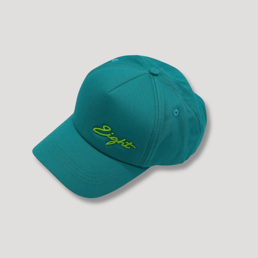 Eight - Full - Blue with Green Unisex Cap