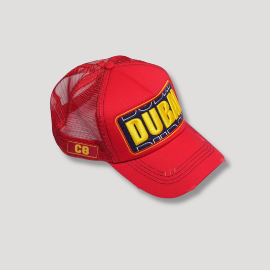 Dubai - Net - Red with Gold Unisex Cap