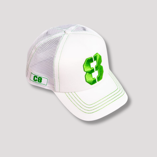 No 8 - Net - White & Green