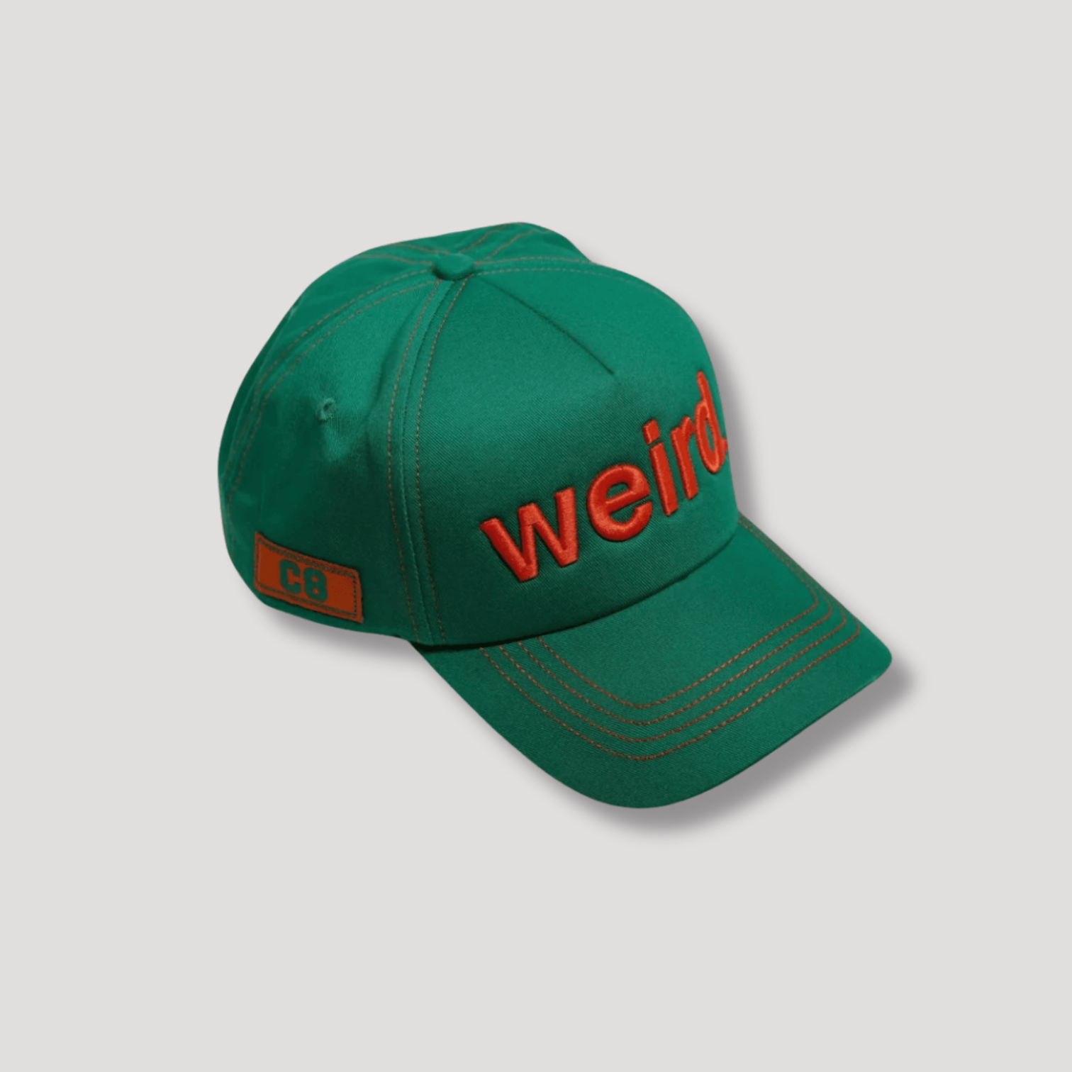 Weird - Full - Green with Red Unisex Cap