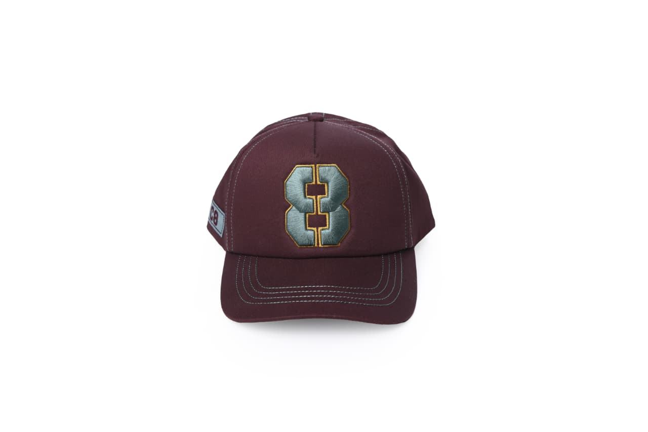 No 8 - Maroon and Pastel Turquoise