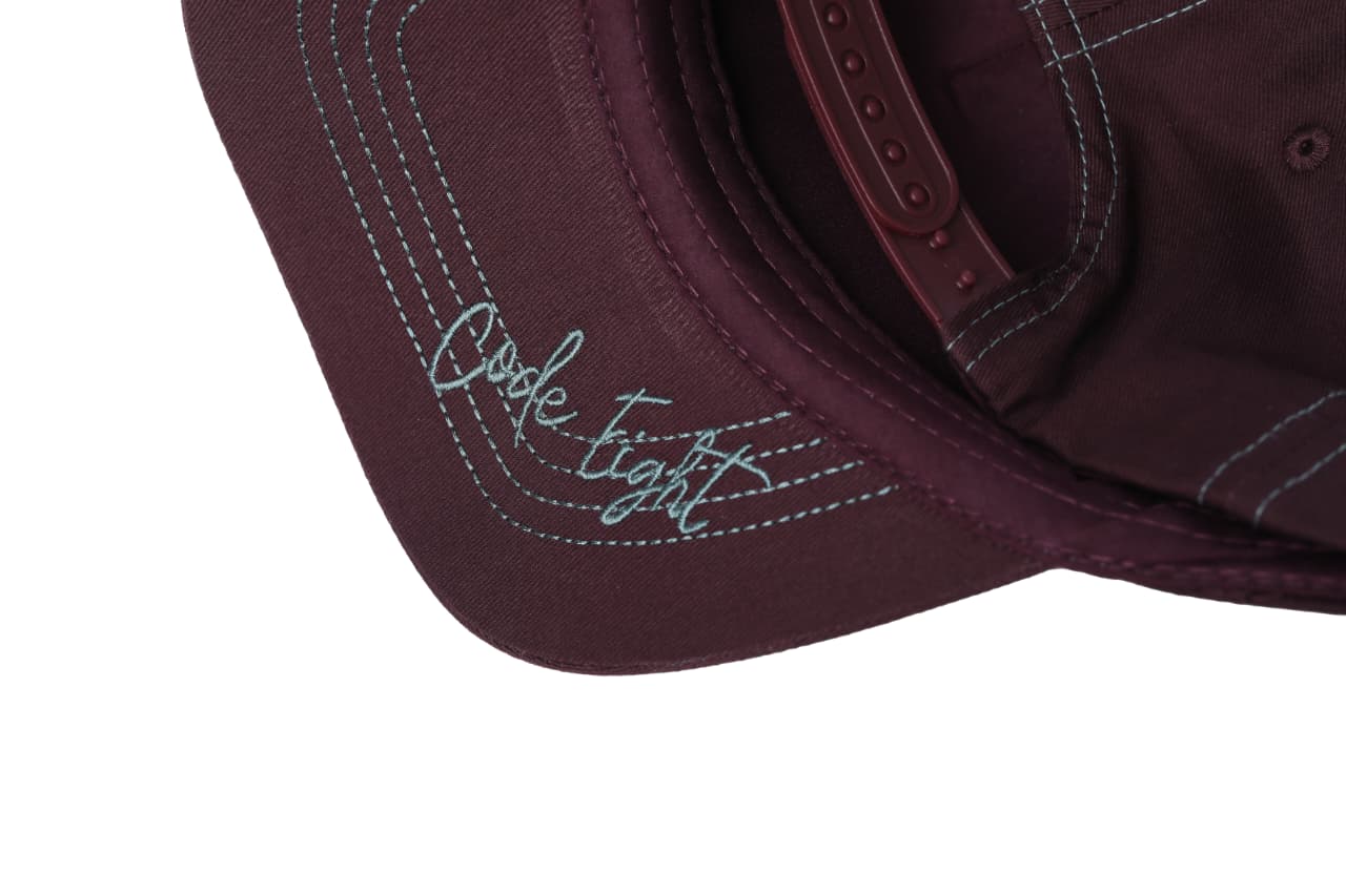 No 8 - Maroon and Pastel Turquoise