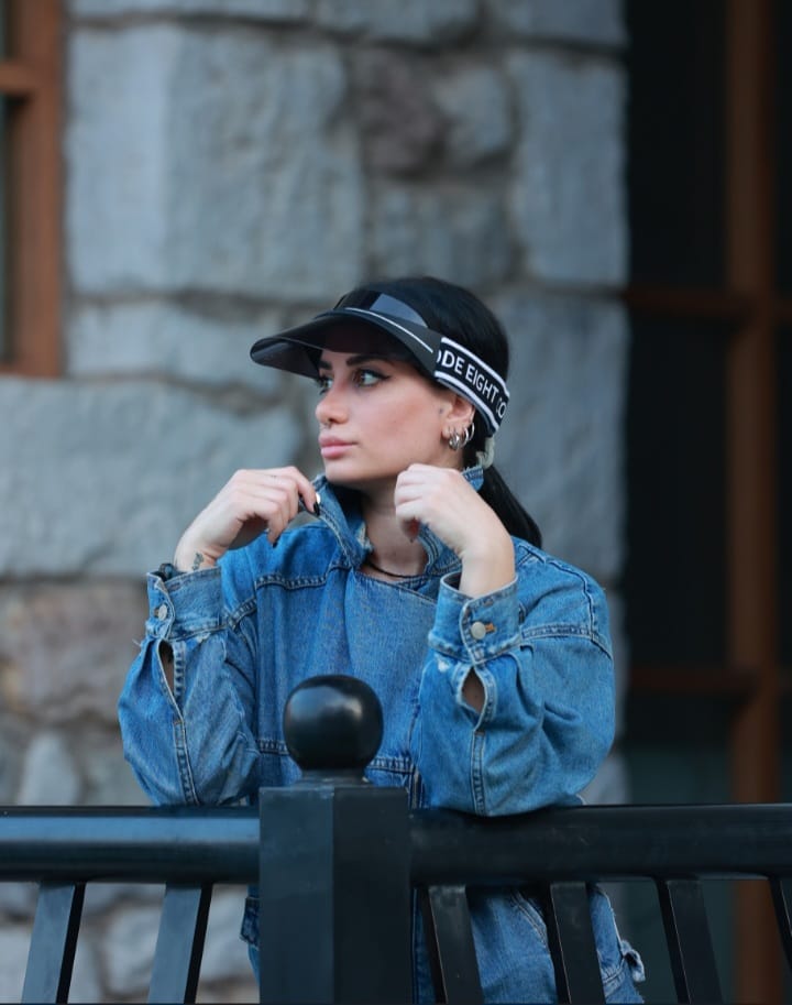 Sun Shade - Open Back - Black Women's Cap